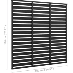vidaXL Panel de valla de WPC 180x180 cm Negro Sale
