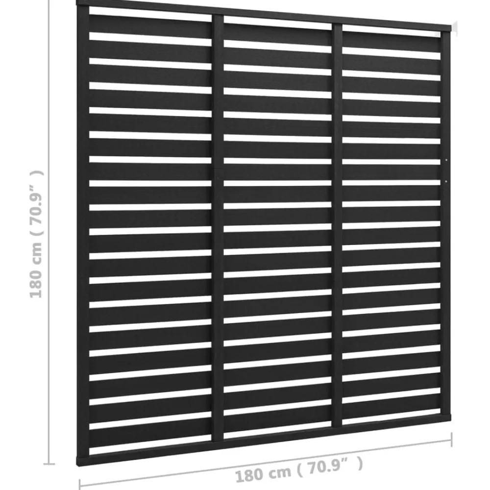 vidaXL Panel de valla de WPC 180x180 cm Negro Sale