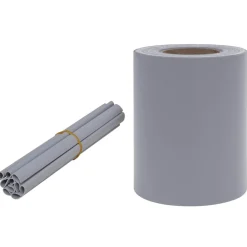 vidaXL Panel de valla de PVC 35x0,19 m gris claro mate