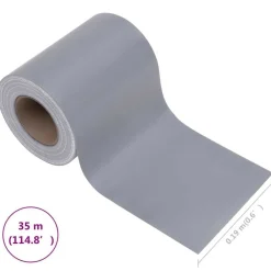 vidaXL Panel de valla de PVC 35x0,19 m gris claro mate