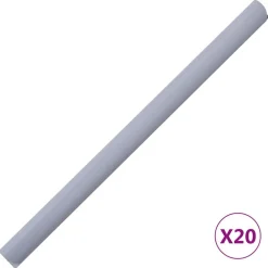 vidaXL Panel de valla de PVC 35x0,19 m gris claro mate