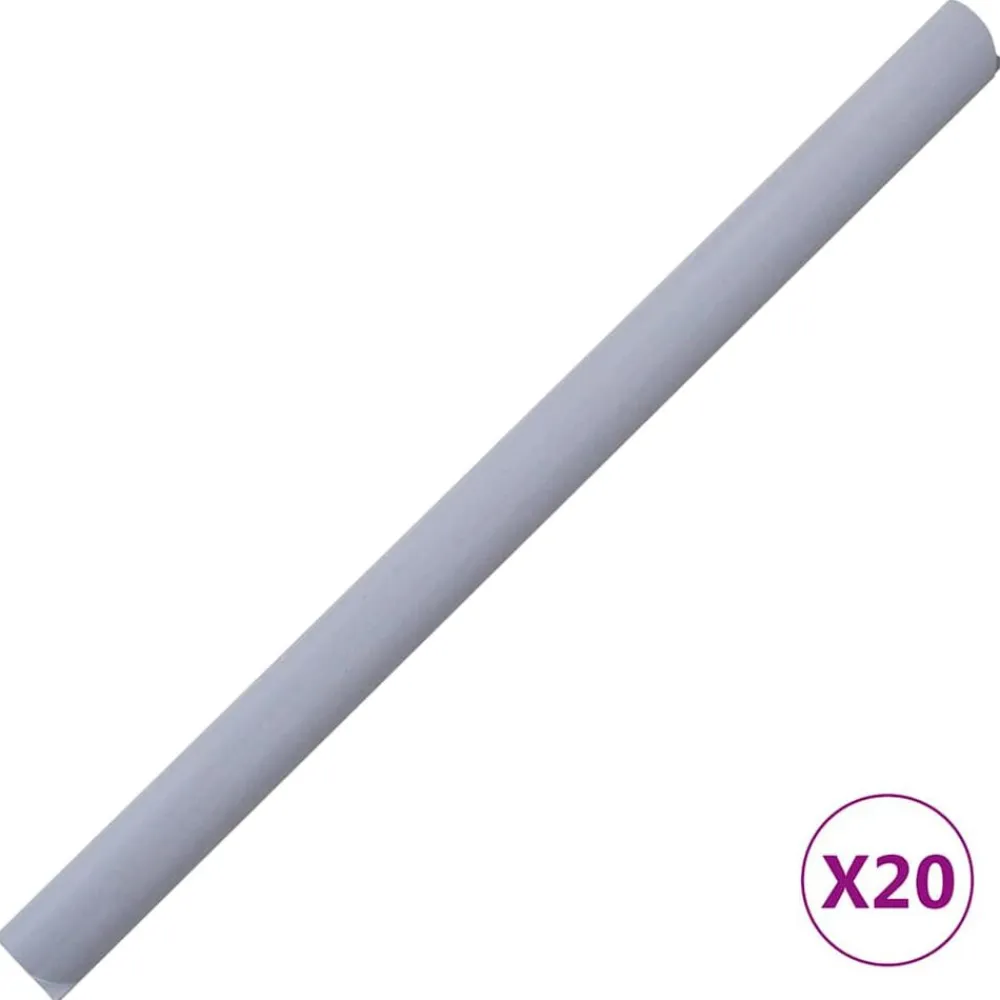 vidaXL Panel de valla de PVC 35x0,19 m gris claro mate