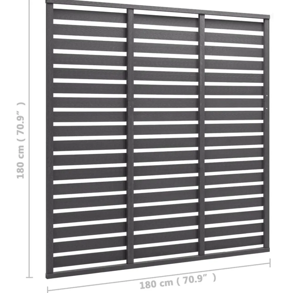 vidaXL Vallas De Jardín-Panel de valla de WPC 180x180 cm