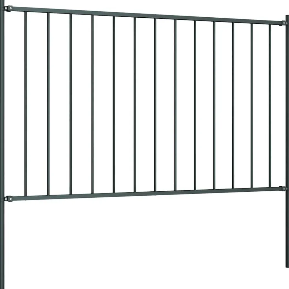 vidaXL Vallas De Jardín-Panel de valla Woerden con postes de acero, 1,7 x 0,75 m,