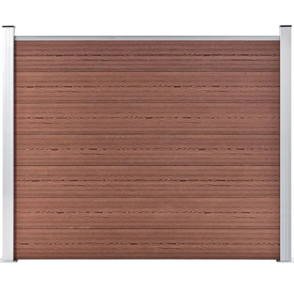 vidaXL Vallas De Jardín-Panel de valla WPC marrón 180x146 cm