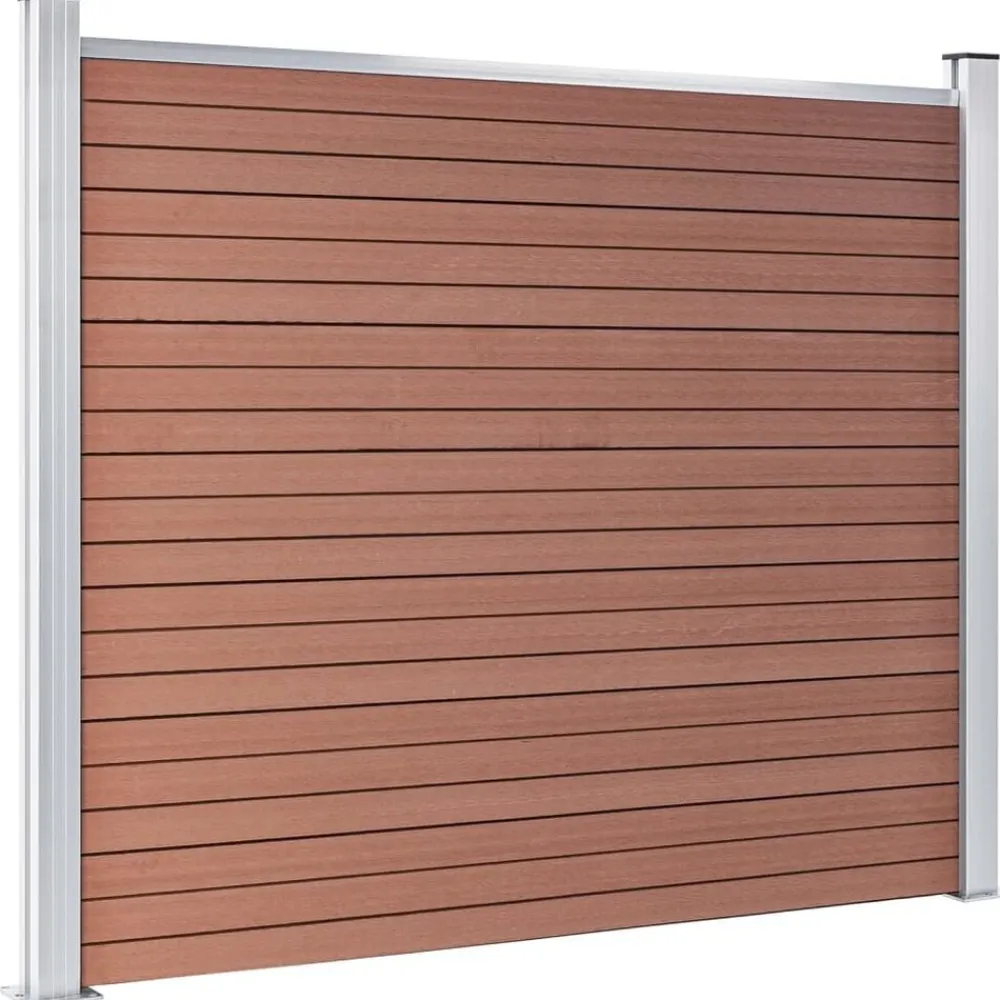 vidaXL Vallas De Jardín-Panel de valla WPC marrón 180x146 cm