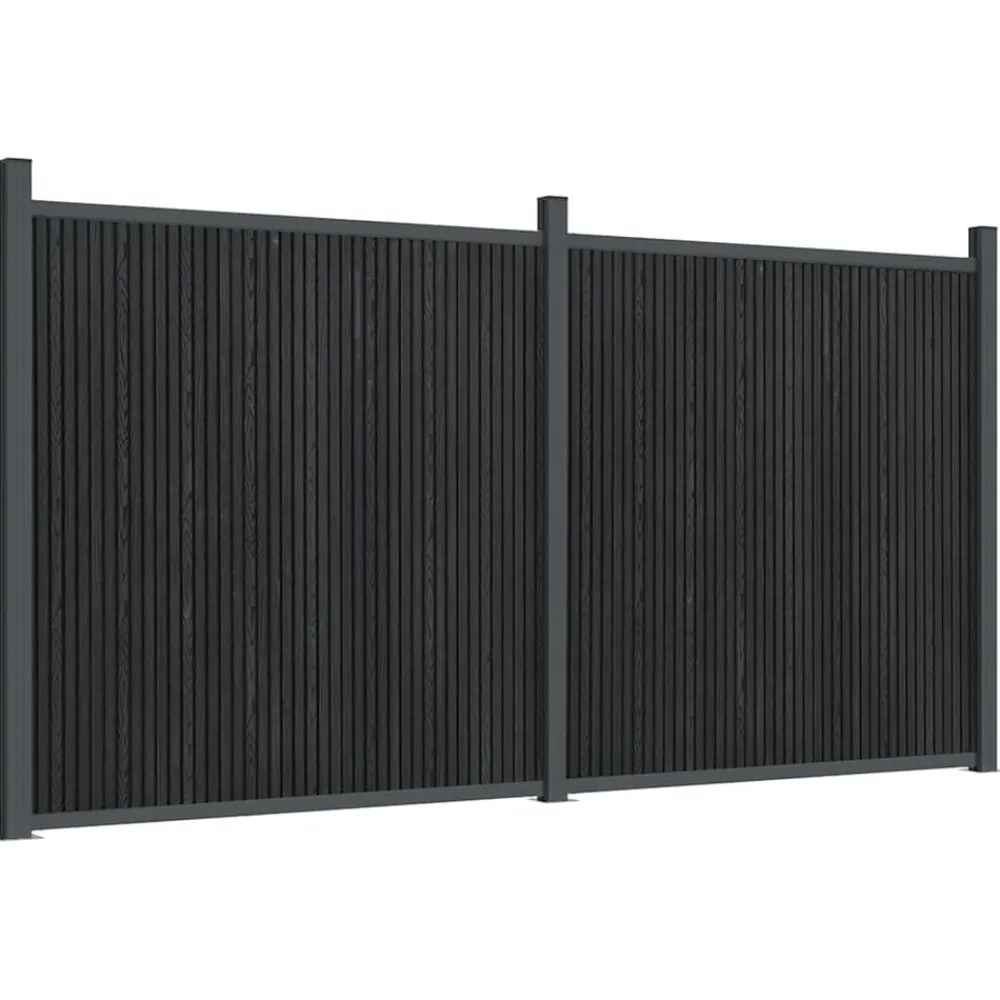 vidaXL Panel de valla WPC 353x186 cm Gris Best
