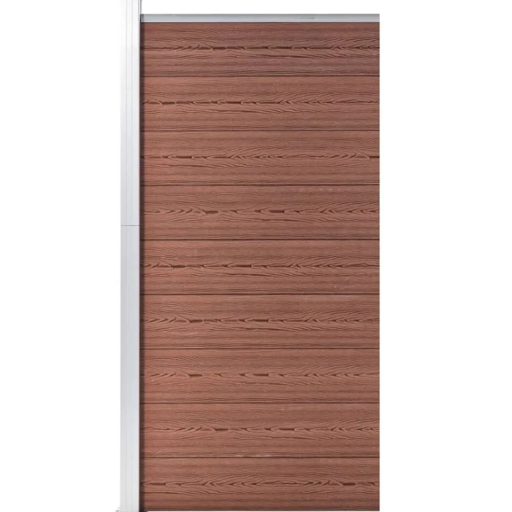 vidaXL Panel de valla WPC marrón 95x186 cm Marrón New