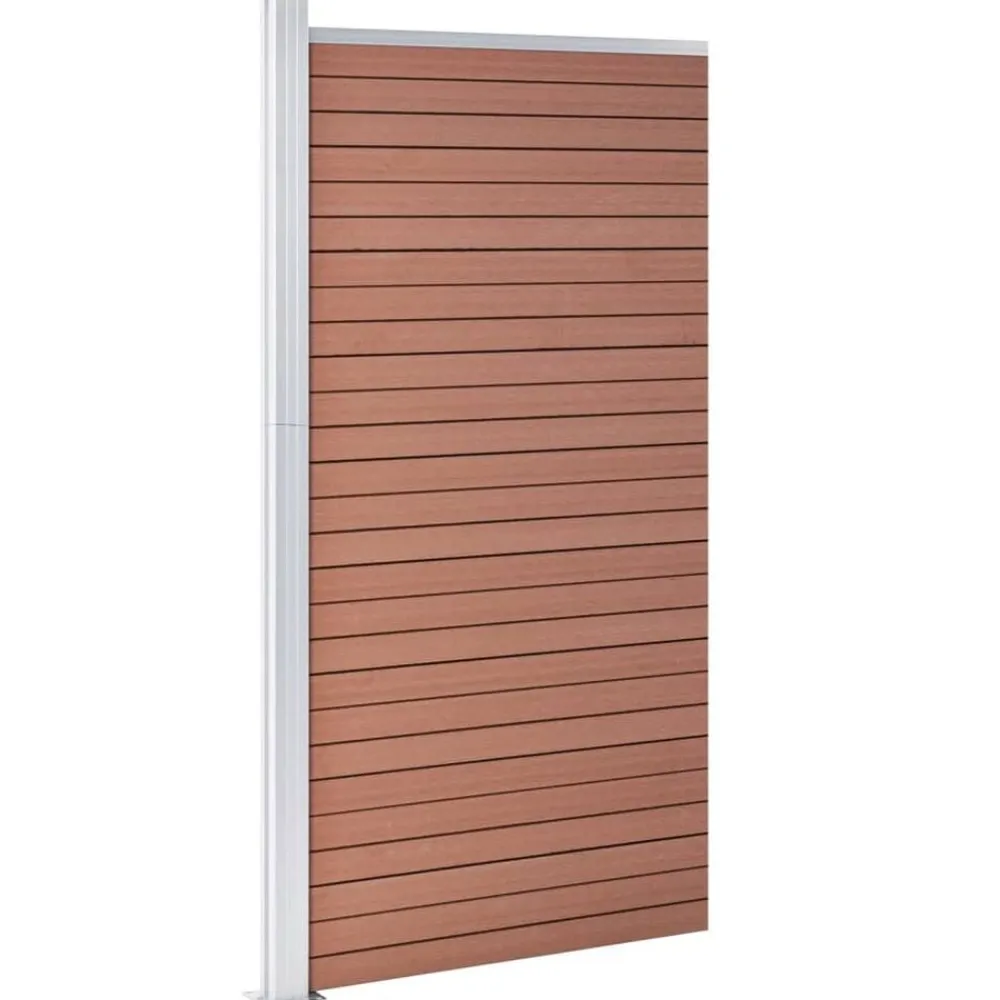 vidaXL Panel de valla WPC marrón 95x186 cm Marrón New