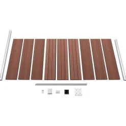 vidaXL Panel de valla WPC marrón 95x186 cm Marrón New
