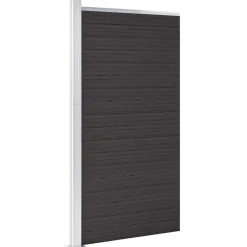 vidaXL Panel de valla WPC 95x186 cm Negro Outlet