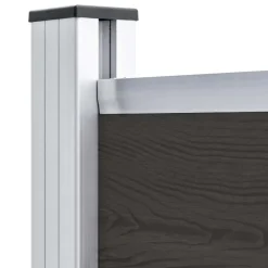 vidaXL Panel de valla WPC 95x186 cm Negro Outlet
