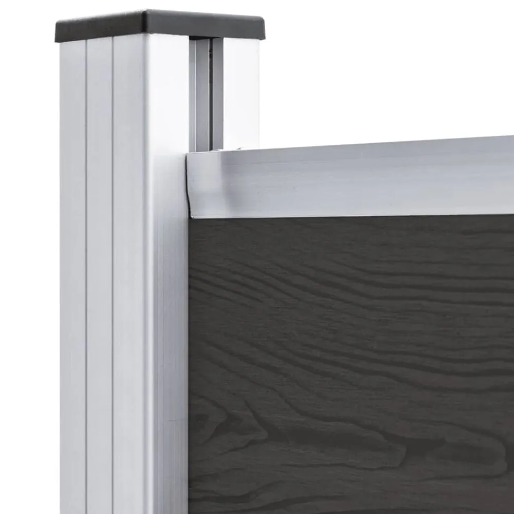 vidaXL Panel de valla WPC 95x186 cm Negro Outlet
