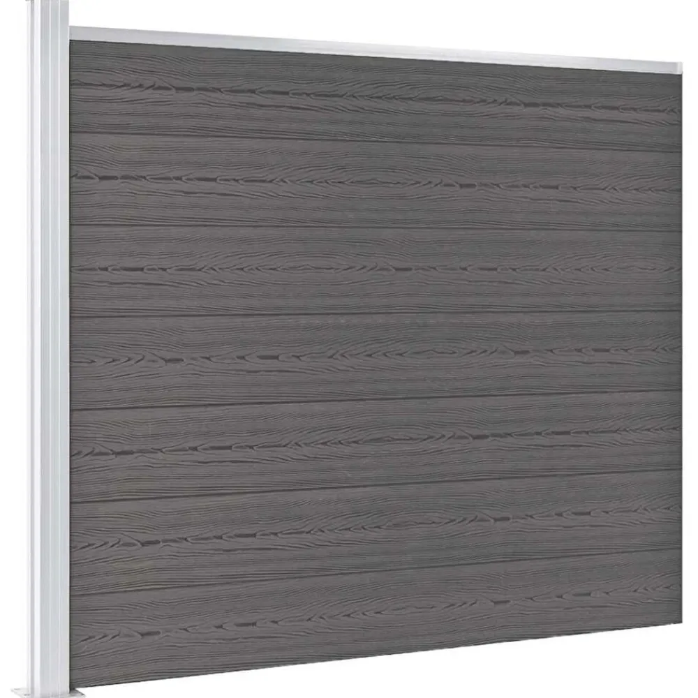 vidaXL Panel de valla WPC 175x146 cm Gris