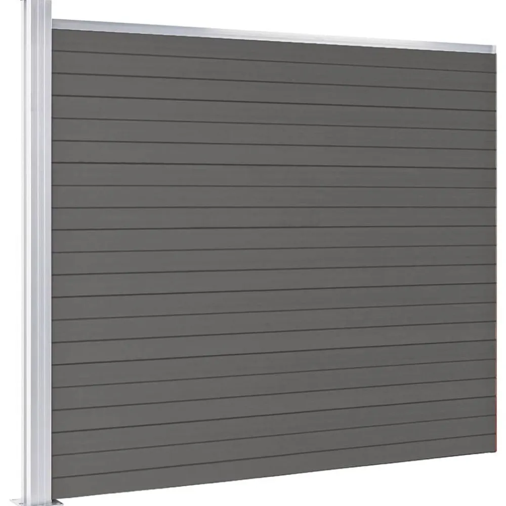 vidaXL Panel de valla WPC 175x146 cm Gris