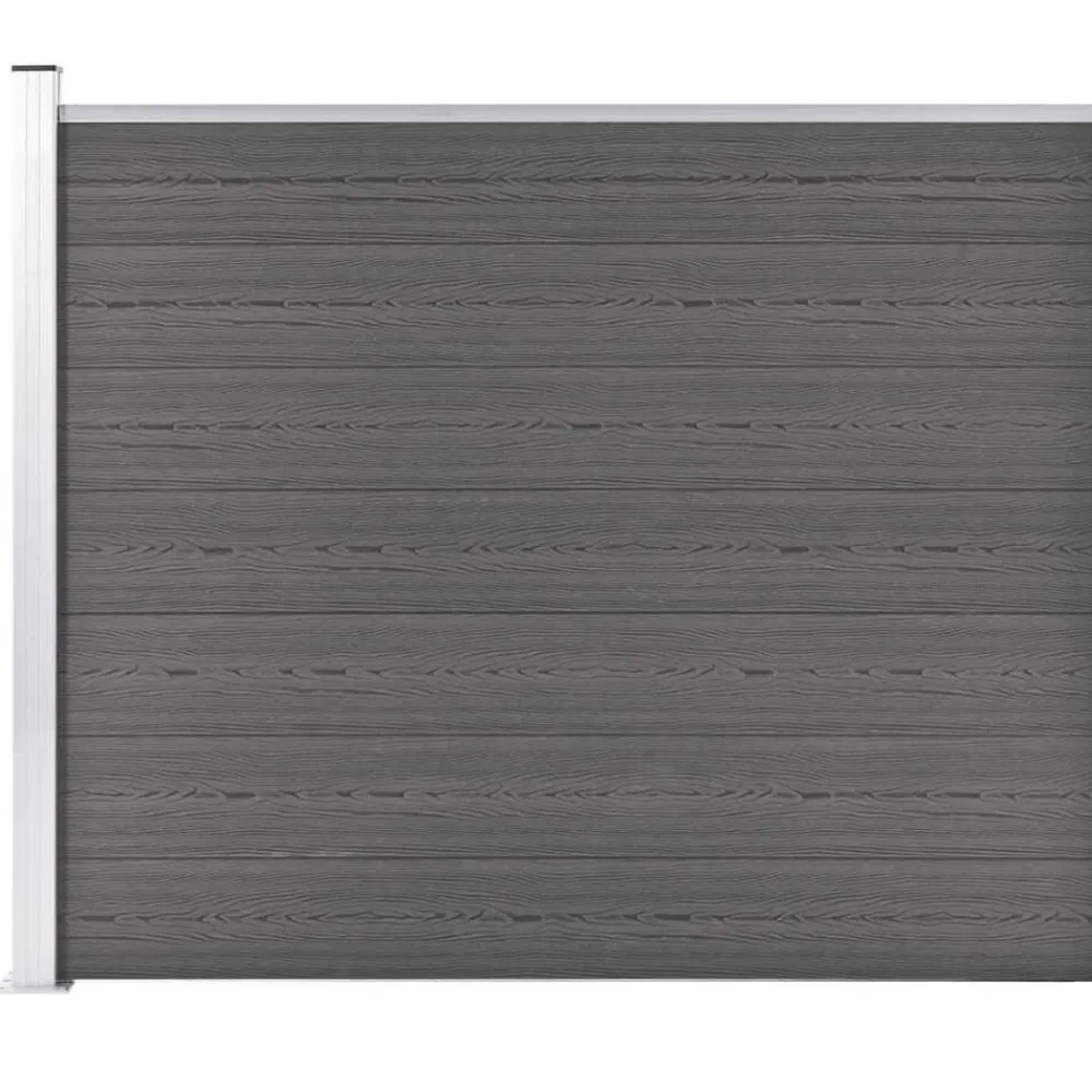 vidaXL Panel de valla WPC 175x146 cm Gris