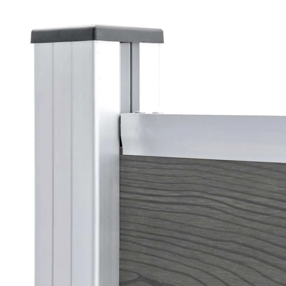 vidaXL Panel de valla WPC 175x146 cm Gris