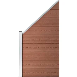 vidaXL Vallas De Jardín-Panel de valla WPC marrón 95x(105-180) cm