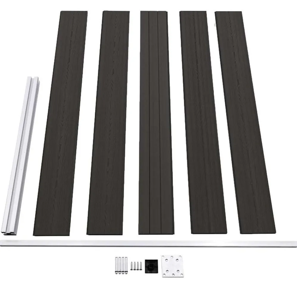 vidaXL Panel de valla WPC 175x105 cm Negro Clearance