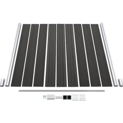 vidaXL Panel de valla WPC 180x186 cm Negro Discount