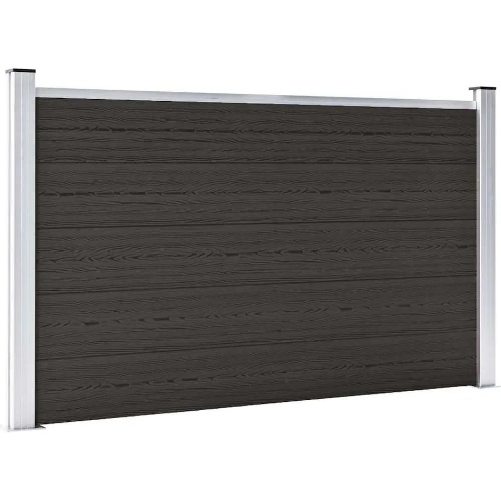 vidaXL Panel de valla WPC 180x105 cm Negro Hot