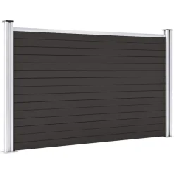 vidaXL Panel de valla WPC 180x105 cm Negro Hot