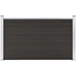 vidaXL Panel de valla WPC 180x105 cm Negro Hot