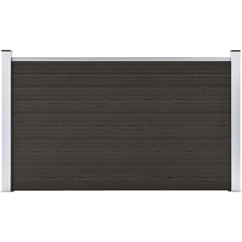 vidaXL Panel de valla WPC 180x105 cm Negro Hot