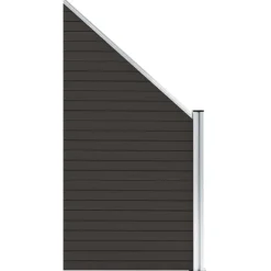 vidaXL Panel de valla WPC 95x(105-180) cm Negro Discount