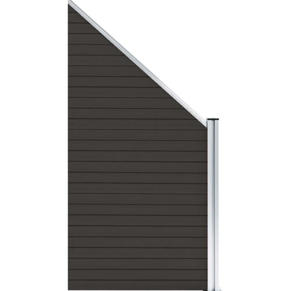 vidaXL Panel de valla WPC 95x(105-180) cm Negro Discount