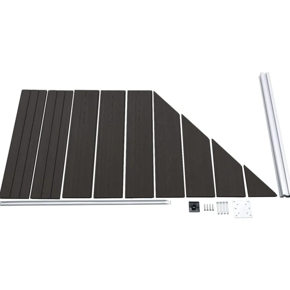 vidaXL Panel de valla WPC 95x(105-180) cm Negro Discount