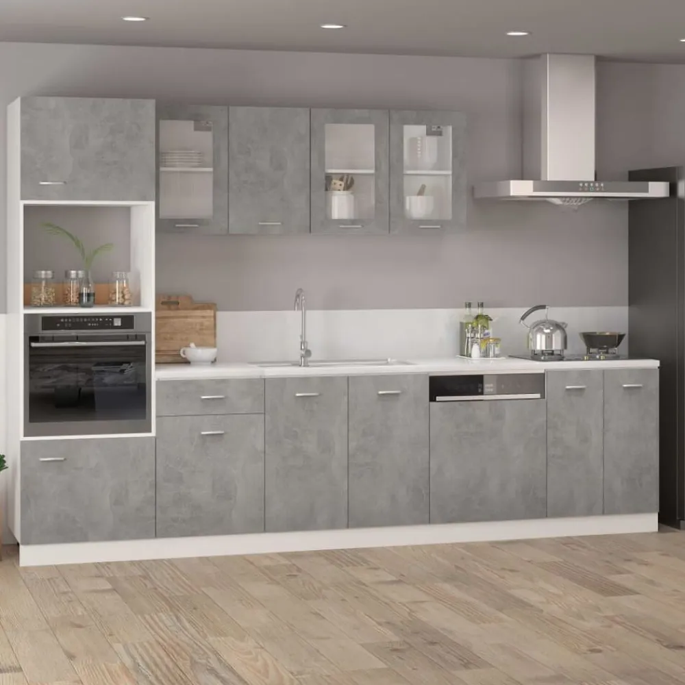 vidaXL Panel para lavavajillas "Lyon" gris hormigón 59,5x3x67 cm madera de ingeniería Gris hormigón Clearance