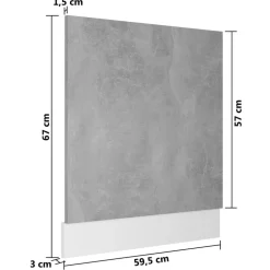 vidaXL Panel para lavavajillas