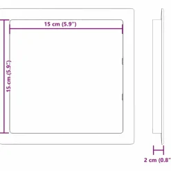 vidaXL Paneles de Acceso 2 pcs 15 x 15 cm Plástico ABS Clearance