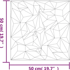 vidaXL Paneles de pared 48 pcs 50 x 50 cm Espuma XPS Negro Sale