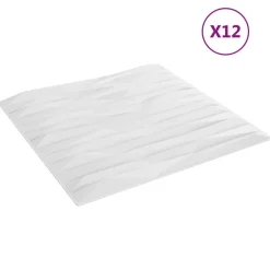 vidaXL Paneles de pared 12 pcs Blanca 50 x 50 cm Espuma XPS piedra Sale