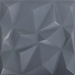 vidaXL Materiales De Construcción-Paneles de pared 12 pcs Origami Gris 50 x 50 cm Espuma XPS