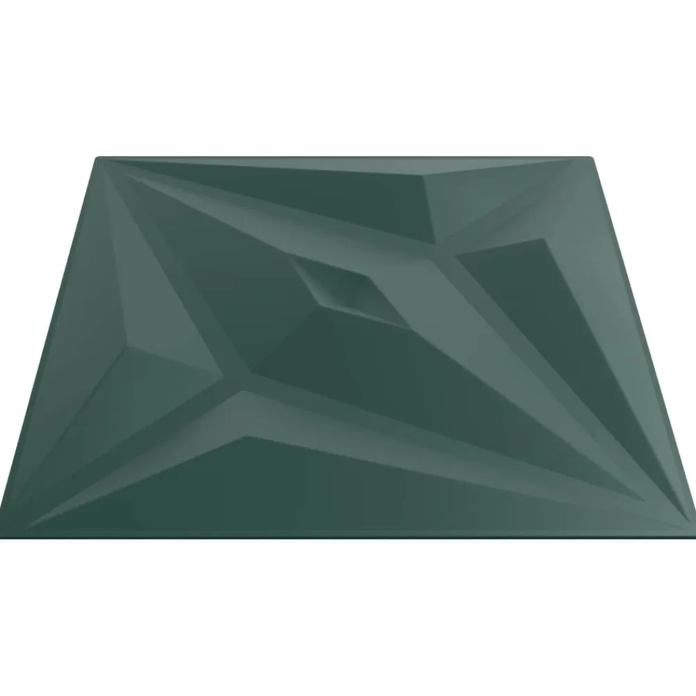 vidaXL Materiales De Construcción-Paneles de pared 48 pcs Verde Estrella 50 x 50 cm Espuma XPS