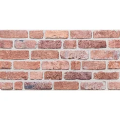 vidaXL Materiales De Construcción-Paneles de pared 10 pcs Rojo 100 x 50 cm Espuma EPS
