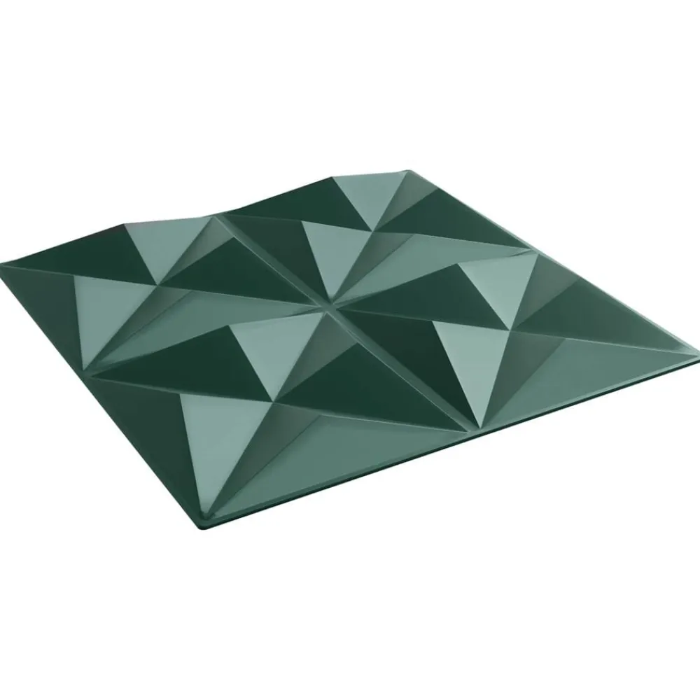 vidaXL Paneles de pared 48 pcs Verde Origami 50 x 50 cm Espuma XPS Origami verde Clearance