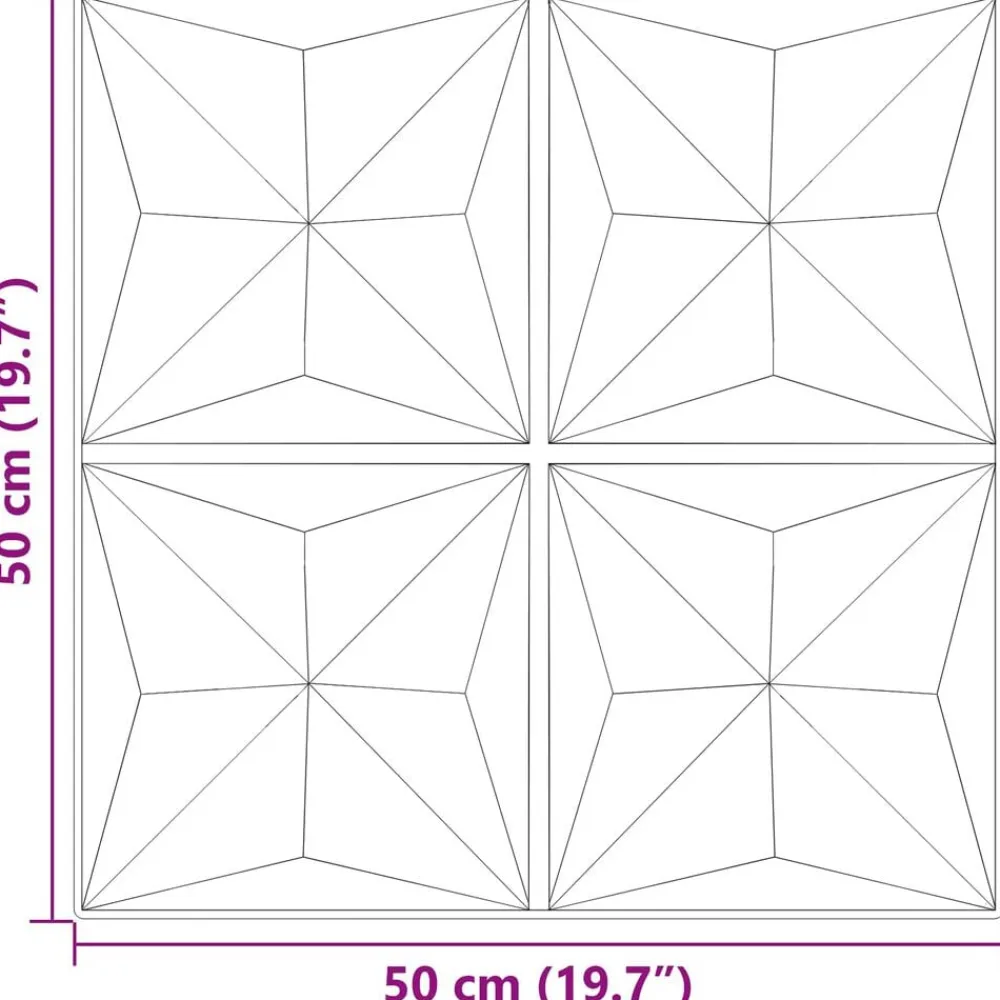 vidaXL Paneles de pared 48 pcs Verde Origami 50 x 50 cm Espuma XPS Origami verde Clearance
