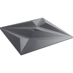 vidaXL Materiales De Construcción-Paneles de pared 24 pcs Gris Estrella 50 x 50 cm Espuma XPS