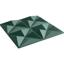 vidaXL Materiales De Construcción-Paneles de pared 12 pcs Verde Origami 50 x 50 cm Espuma XPS