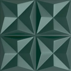 vidaXL Materiales De Construcción-Paneles de pared 12 pcs Verde Origami 50 x 50 cm Espuma XPS