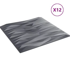 vidaXL Paneles de pared 12 pcs 50 x 50 cm Espuma XPS Gris piedra Outlet
