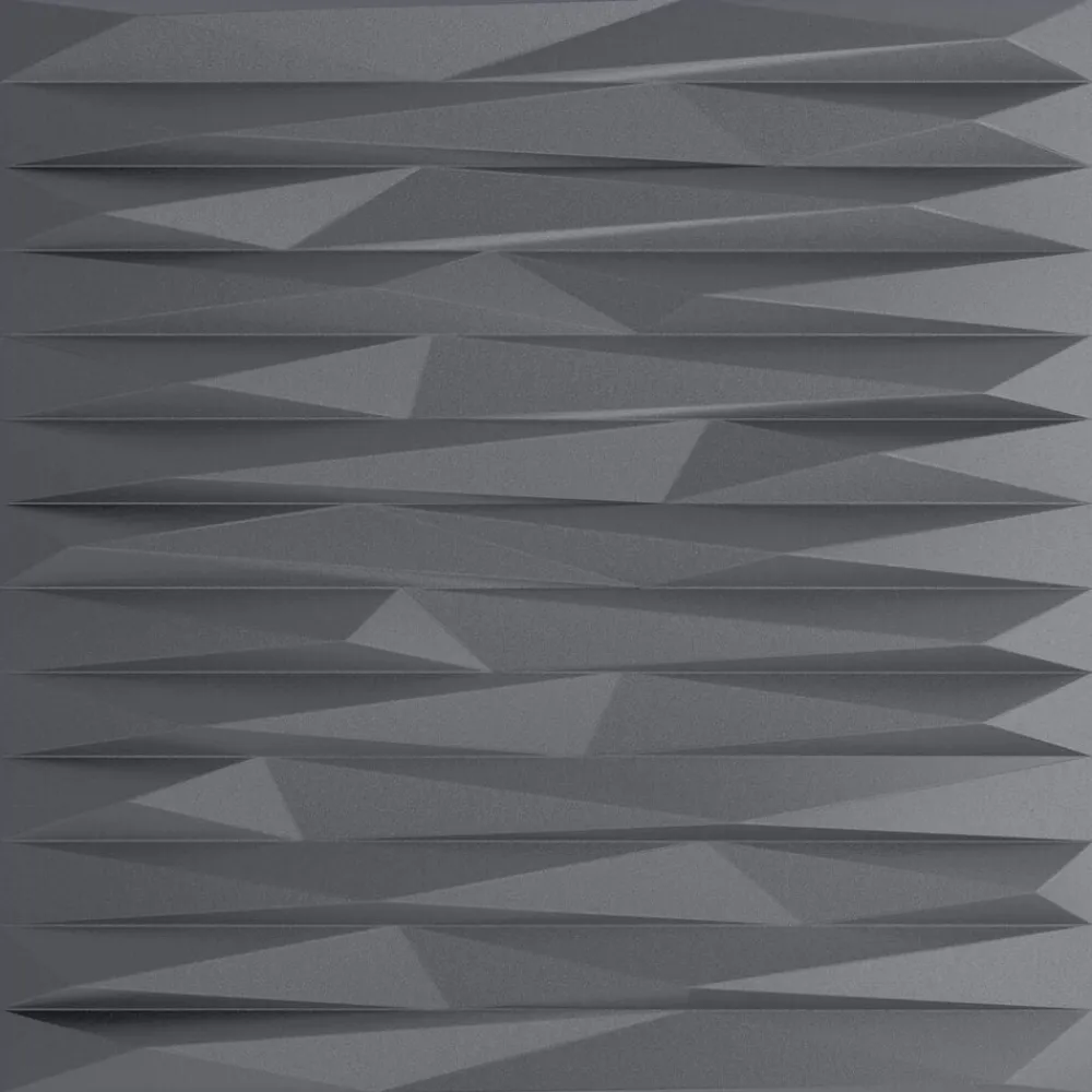 vidaXL Paneles de pared 12 pcs 50 x 50 cm Espuma XPS Gris piedra Outlet