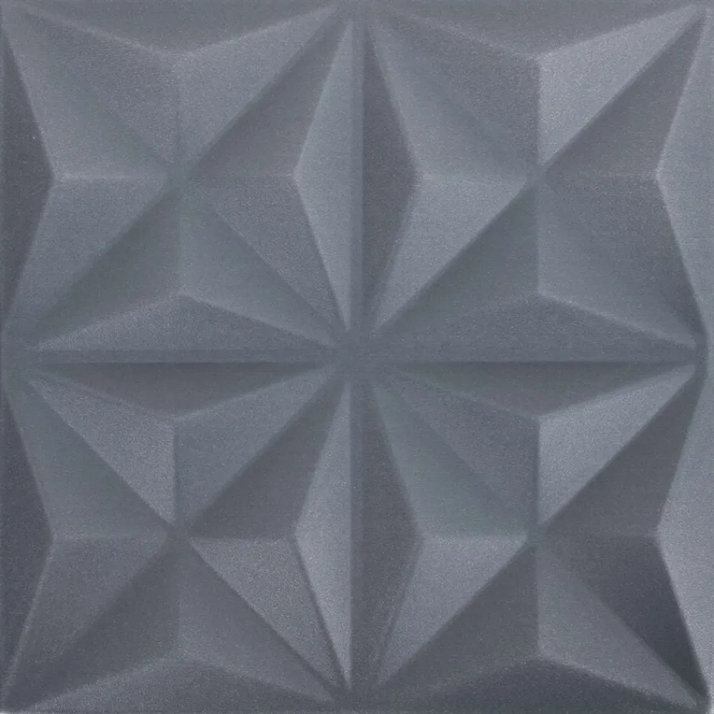 vidaXL Paneles de pared 48 pcs Origami Gris 50 x 50 cm Espuma XPS Gris origami Online