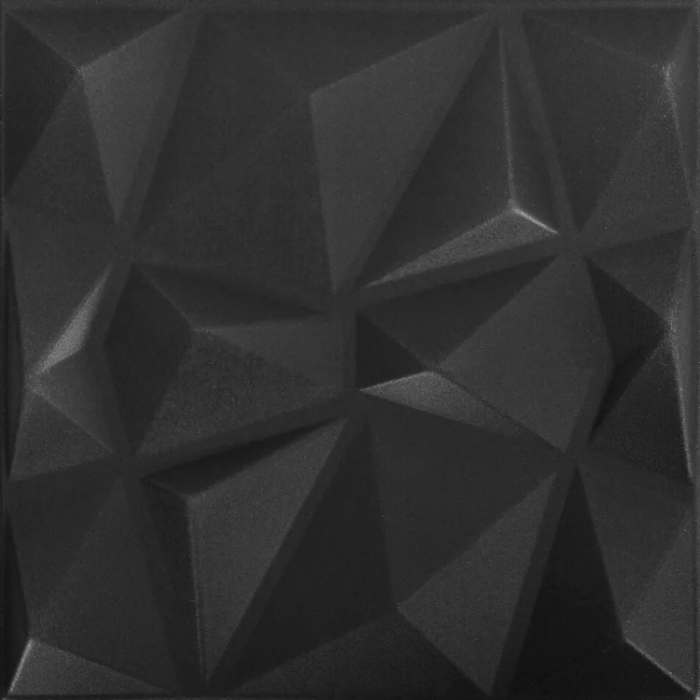 vidaXL Paneles de pared 24 pcs 50 x 50 cm Espuma XPS Negro diamante Hot