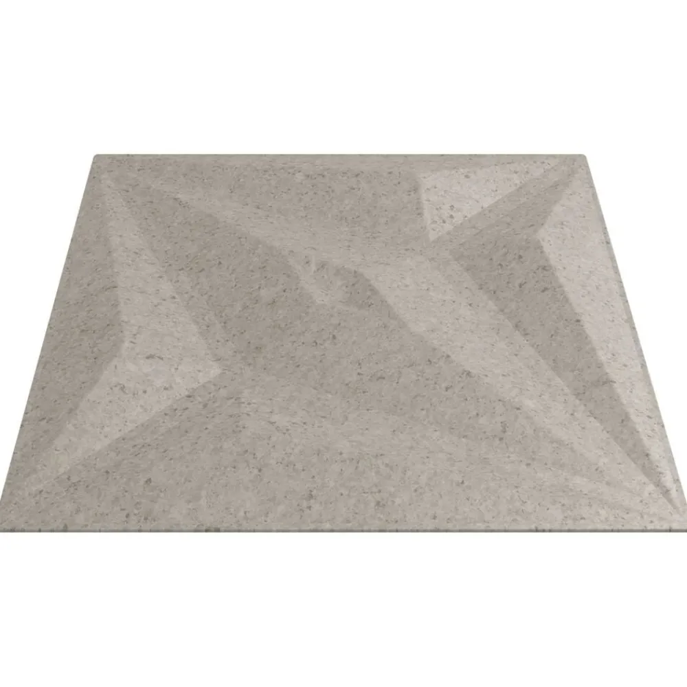 vidaXL Materiales De Construcción-Paneles de pared 12 pcs Betón Estrella 50 x 50 cm Espuma XPS