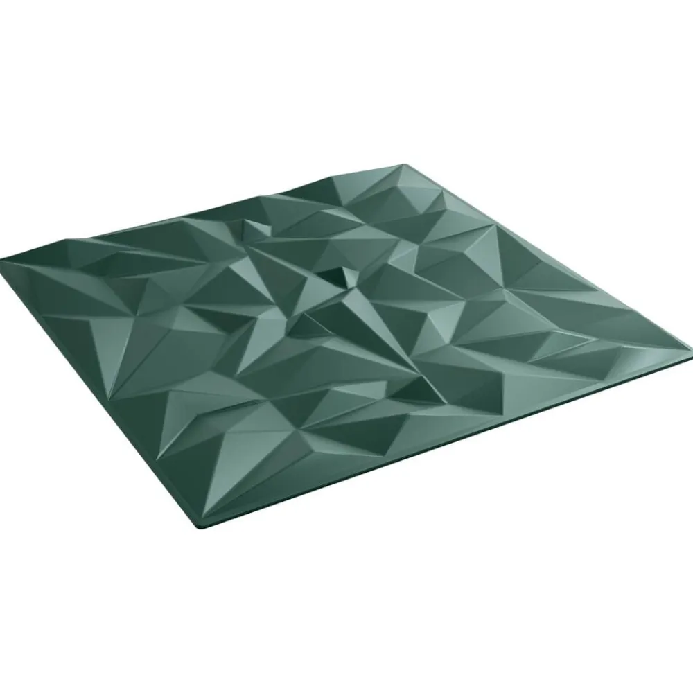 vidaXL Paneles de pared 24 pcs Verde Amatista 50 x 50 cm Espuma XPS Amatista verde Outlet